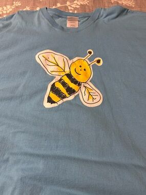 Port and Company Light Blue Bee Tee